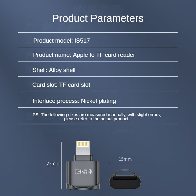 IS517 Apple to TF Card Reader