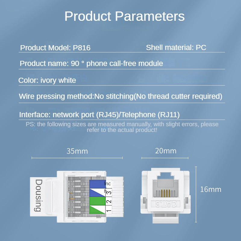 IP816 90° phone call-free module