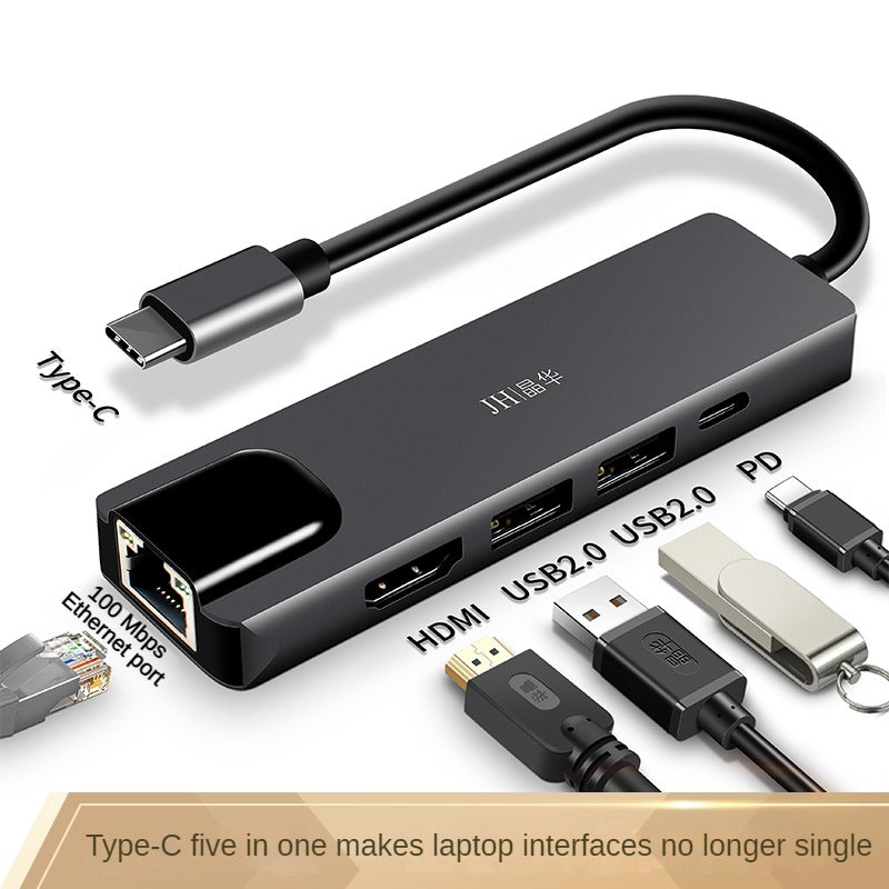 IZ328 Type-C TO 5合1PD+3.0USB2+HDMI+RJ45