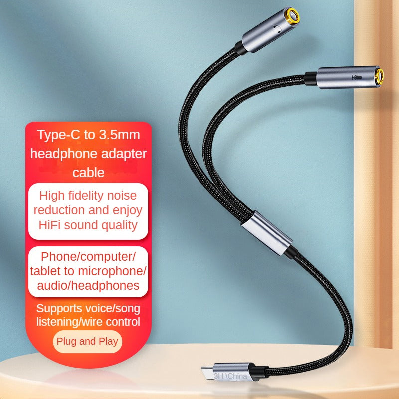 IA563 Type-C to 3.5mm headphone adapter cable