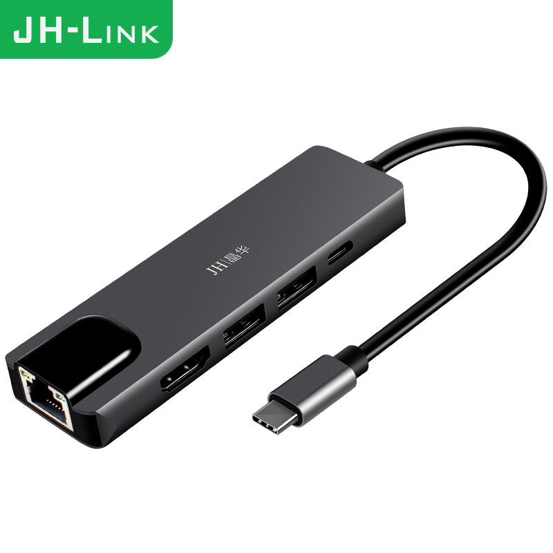 IZ328 Type-C TO 5合1PD+3.0USB2+HDMI+RJ45