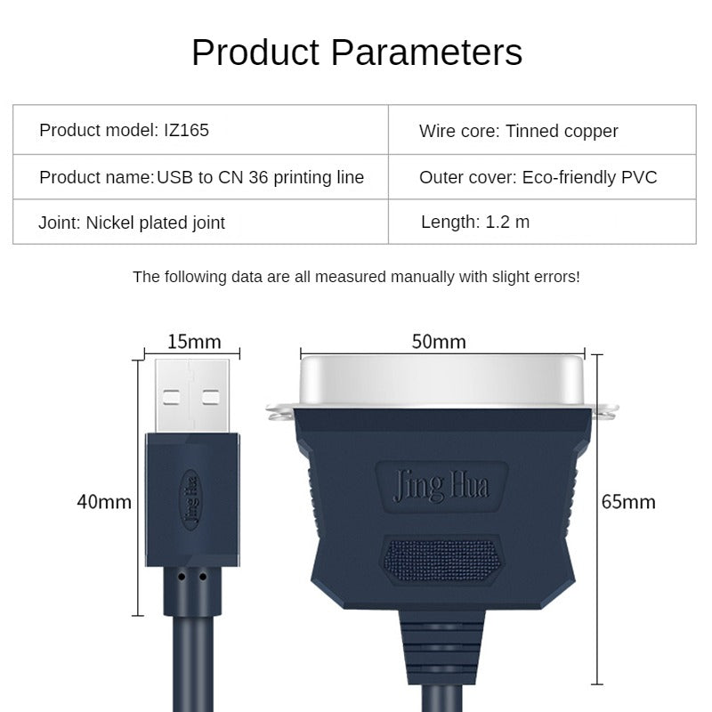 IZ165 USB to CN 36-pin printing line