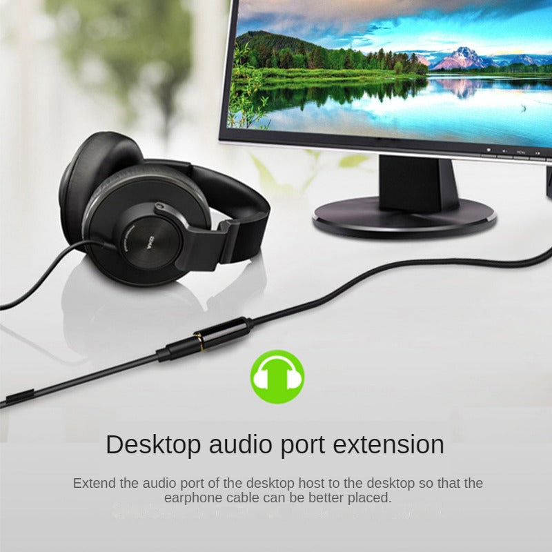 IA322 AUX Male to Female Black 1.2m