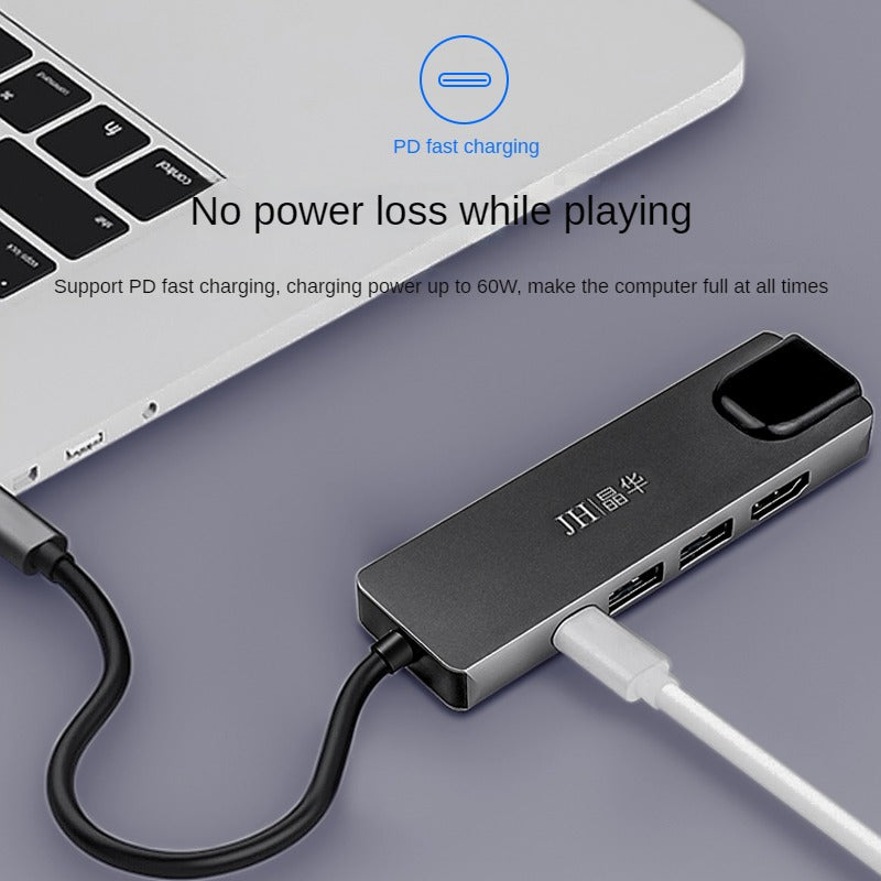 IZ328 Type-C TO 5合1PD+3.0USB2+HDMI+RJ45