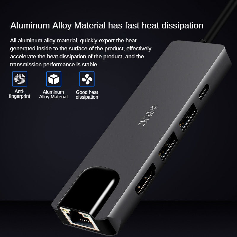 IZ328 Type-C TO 5合1PD+3.0USB2+HDMI+RJ45