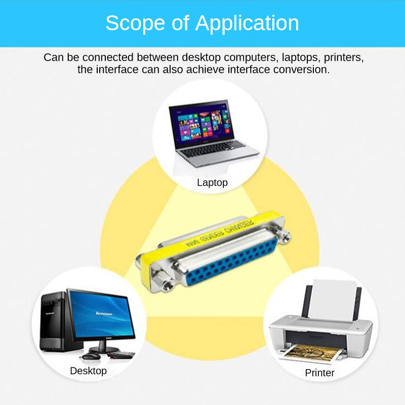 IS214 VGA parallel port 2 row 25 hole to 2 row 25 hole DB adapter