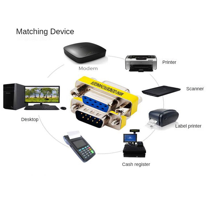IS216 Serial port 2-row 9-pin to 2-row 9-hole adapter