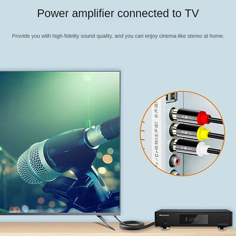 IA210 Gray 3-to-3 Audio Cable