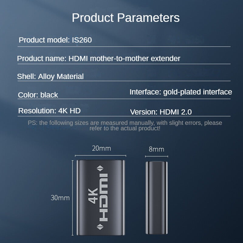 Удлинитель HDMI IS260 «мама-мама» 