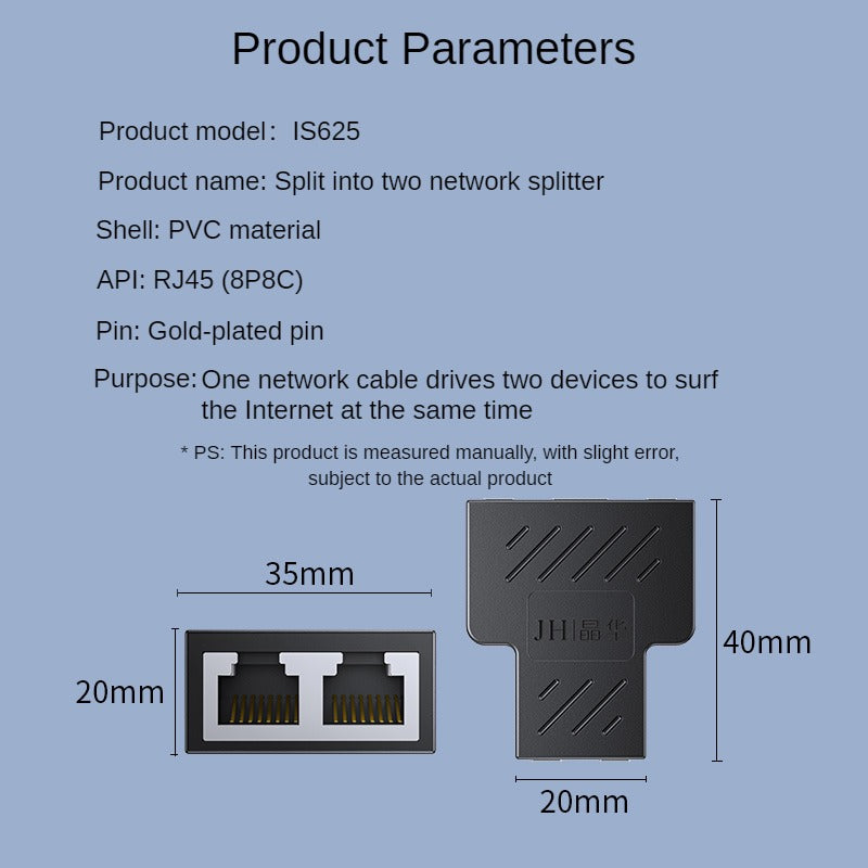 IS625 Split into two network splitter