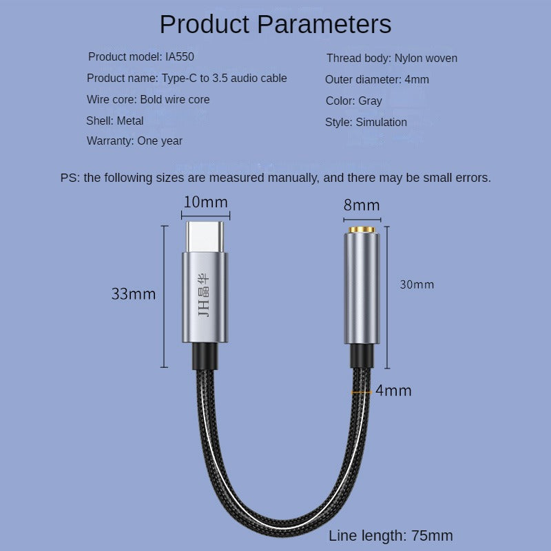 IA550 Type-c to 3.5