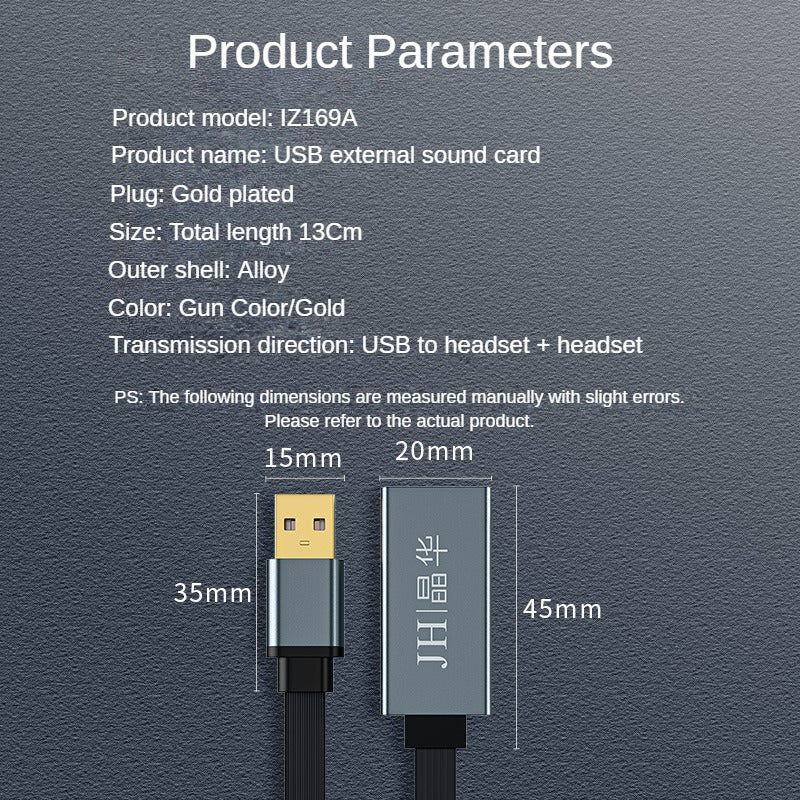 IZ1679 USB to headset + microphone