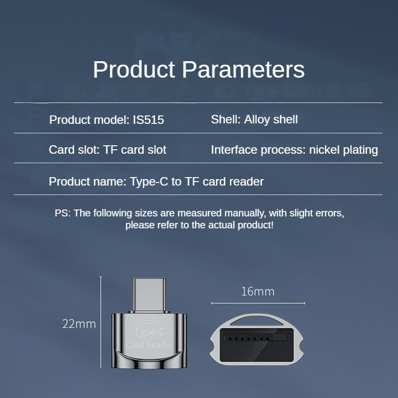 IS515 Type-C to TF Card Reader