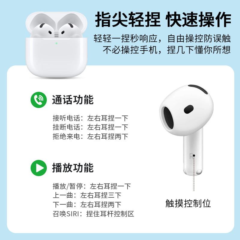 EJ-05-117 Semi-earset Upgrade 4th Generation White Bluetooth Headphones