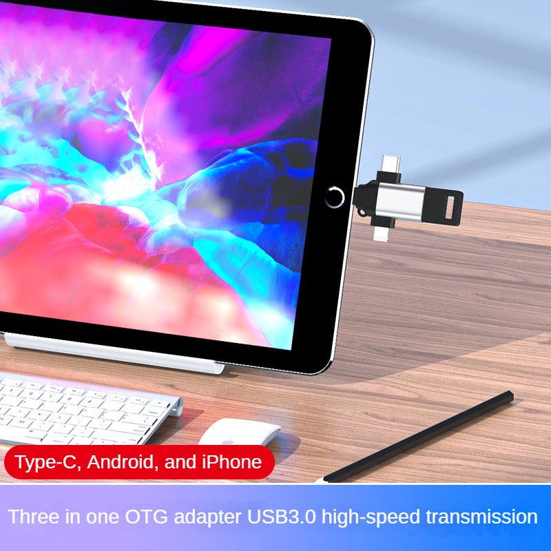 IS136 three-in-one OTG adapter