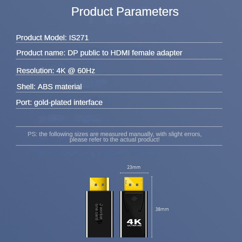 IS271 DP to HDMl adapter 4K