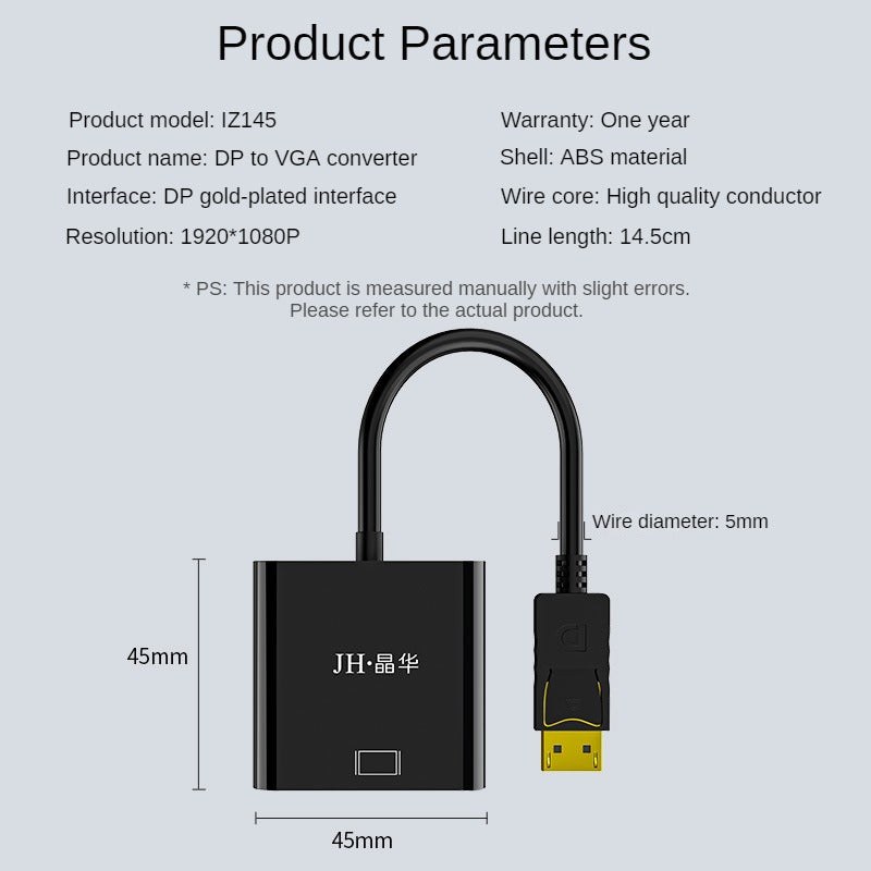 IZ145 DP to VGA HD Converter