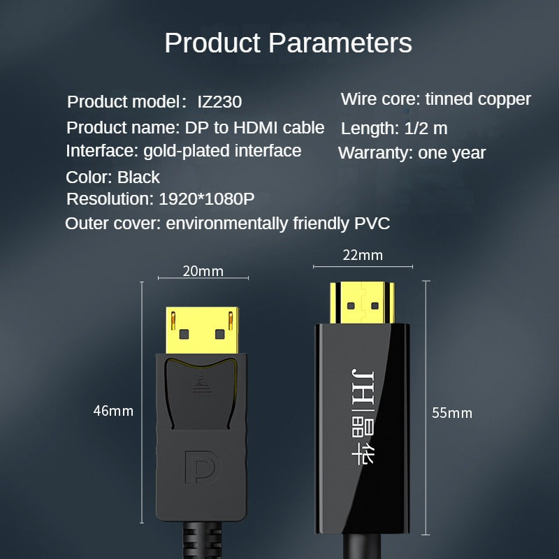 Кабель IZ230 DP-HDMI 