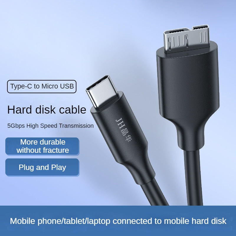 Кабель передачи данных жесткого диска IU660 Type-C - Micro USB 