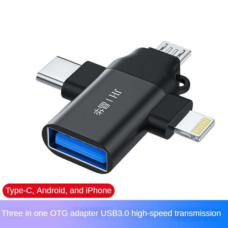 IS136 three-in-one OTG adapter