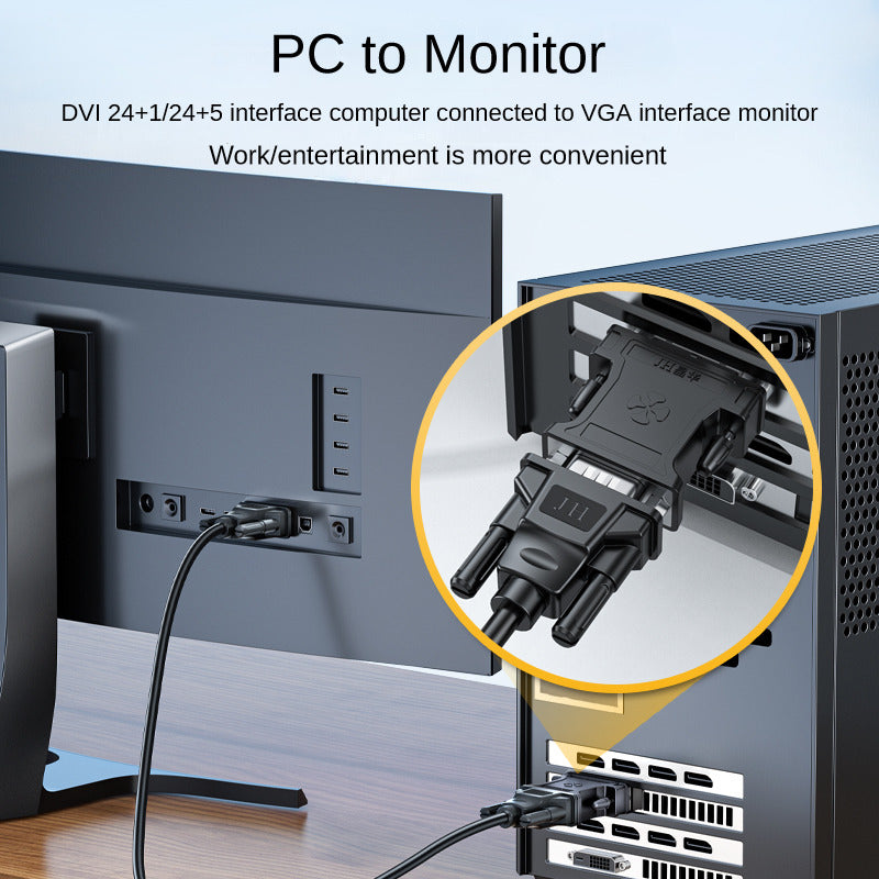 IZ121 DVI 24+1 to VGA HD Adapter