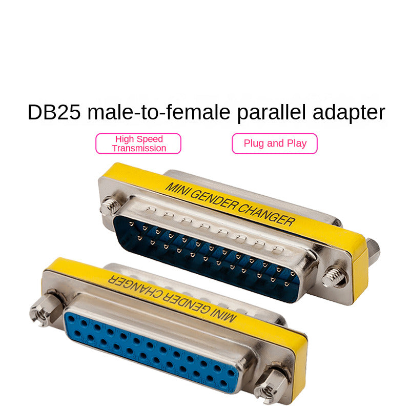 IS215 VGA parallel port two-row 25-hole to two-row 25-pin DB adapter