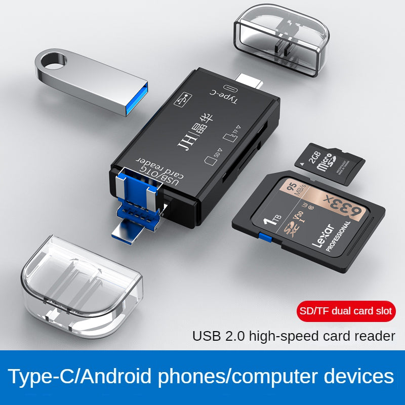 IN452 USB2.0 6-in-1 Card Reader Black