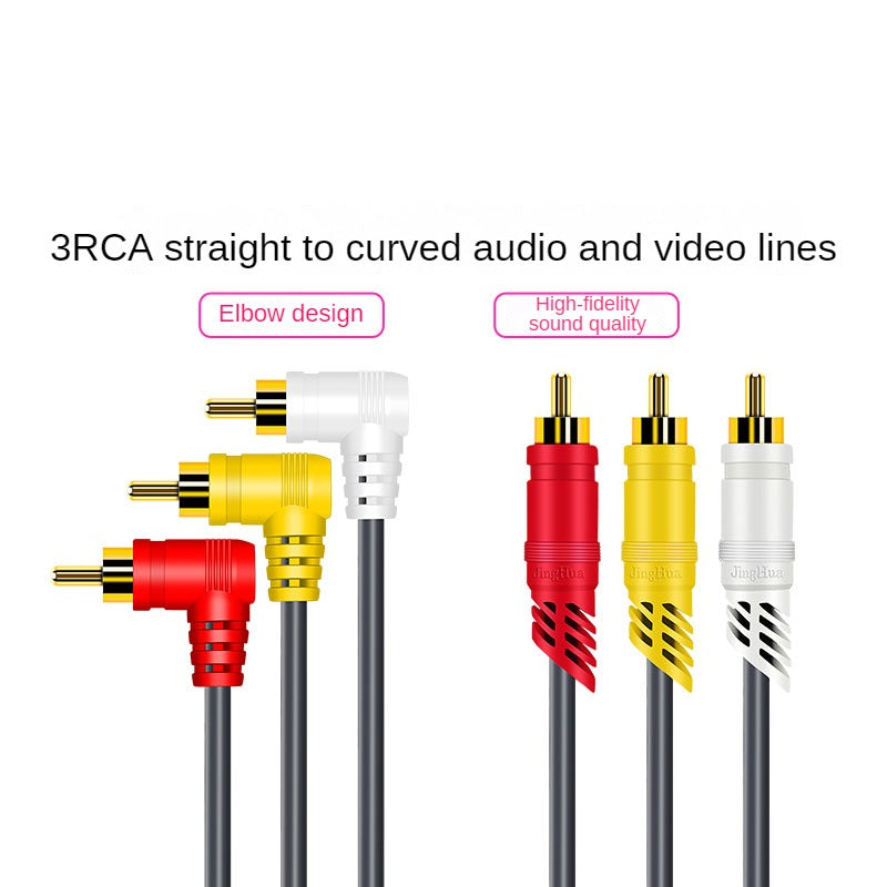 IA250 3RCA Straight to Bend Audio/Video Cable