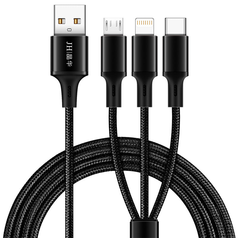 IU357D-Alloy One-to-Three Data Cable (Black)