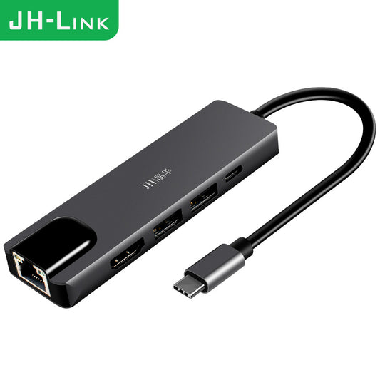 IZ328  Type-C TO 5合1PD+3.0USB2+HDMI+RJ45