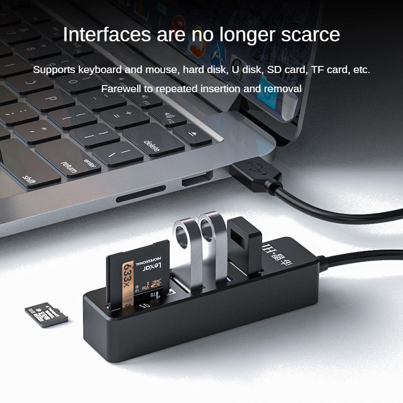 IZ303 5-in-1 Extender USB Front Model Black Elite