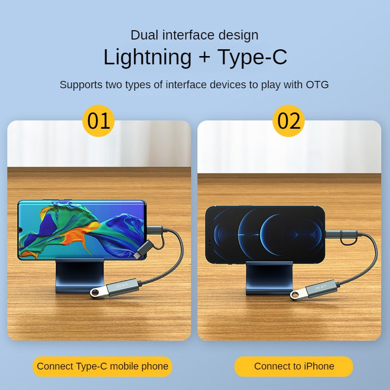 IS510 Lightning+Type-C OTG adapter