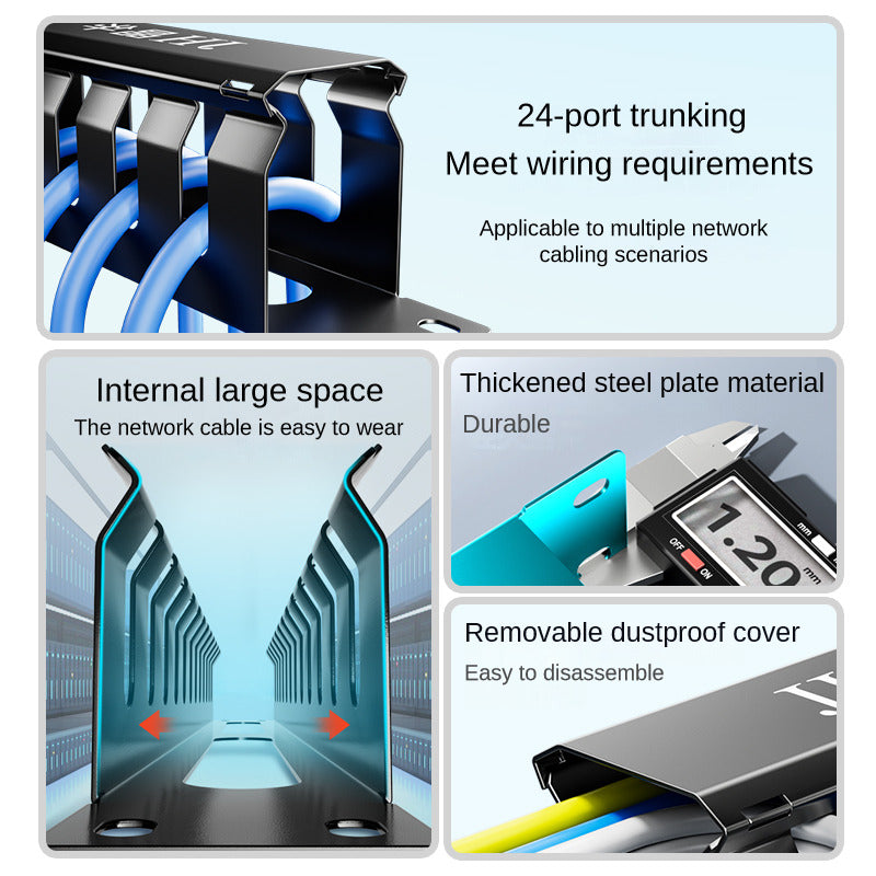 IP940 Cable rack, grade 12, 24 ports