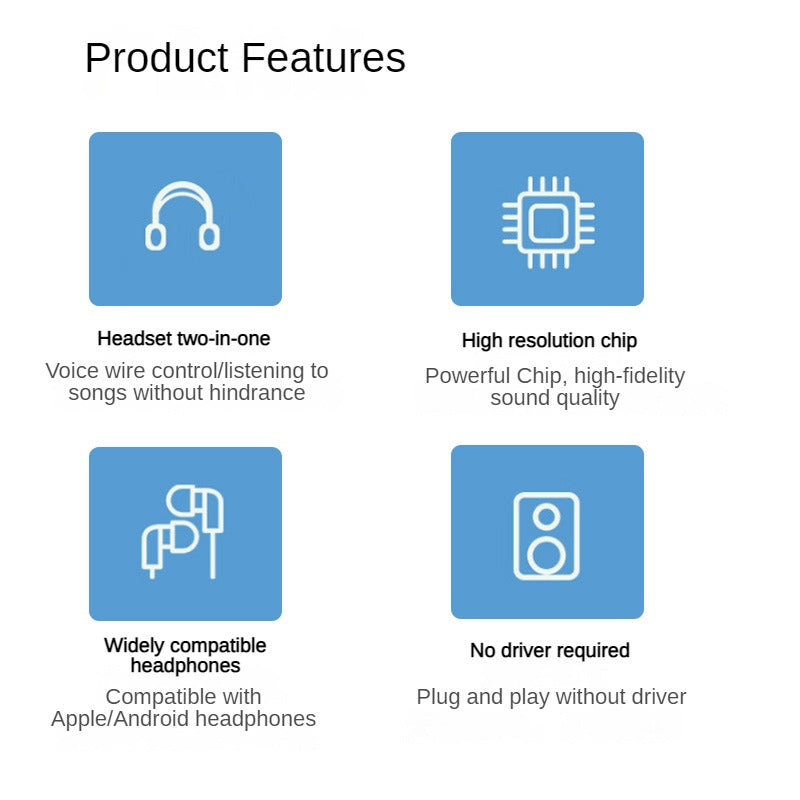 IZ175 USB headset two-in-one sound cara