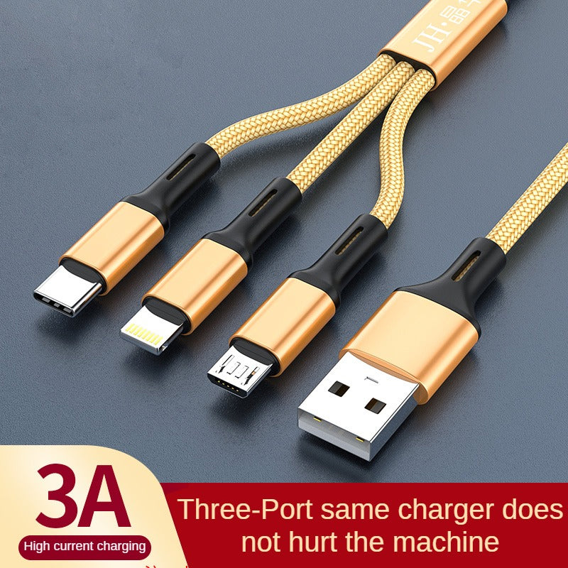 IU355D - Alloy One-to-Three Data Cable (Gold)