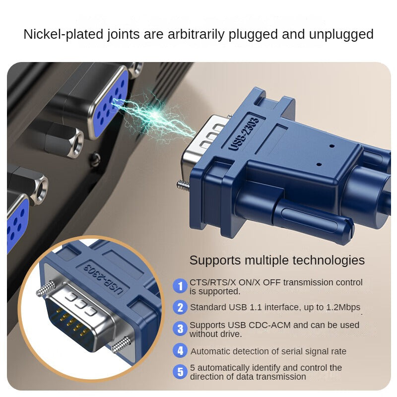 IZ163 USB to RS 232 직렬 포트 라인 