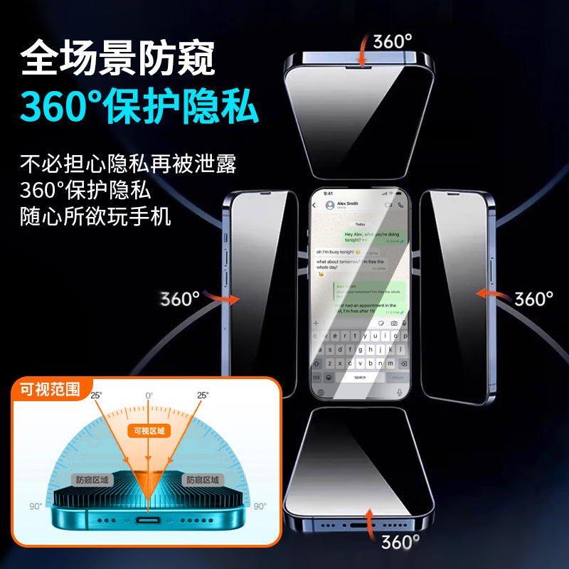 GHM-01- (29-40) Dust-free Cabin Anti-peeping Tempered Glass