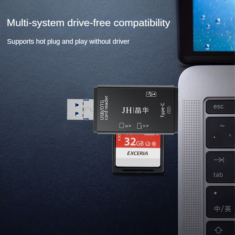 IN452 USB2.0 6-in-1 Card Reader Black