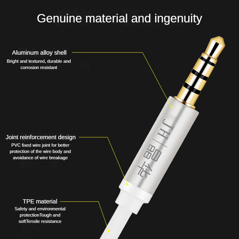 IA311  AUX Male to Male Silver 1.2m (4 Sections)