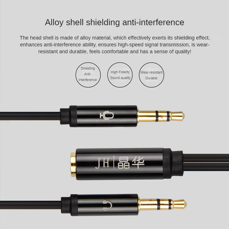 IA328 AUX two male and one female black 0.2 meter