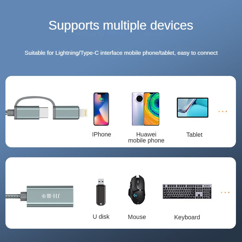 IS510 Lightning+Type-C OTG adapter