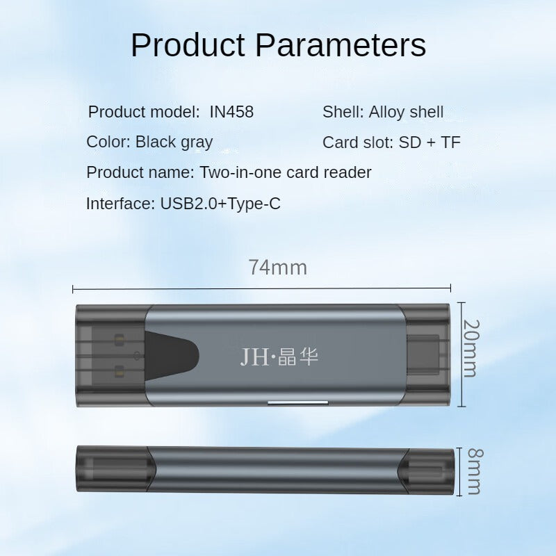 IN458  2-in-1 Card Reader