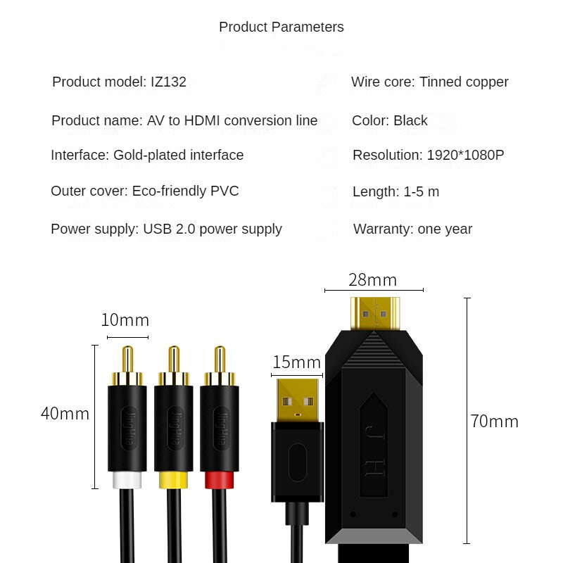 IZ132 AV  to  HDMI conversion line