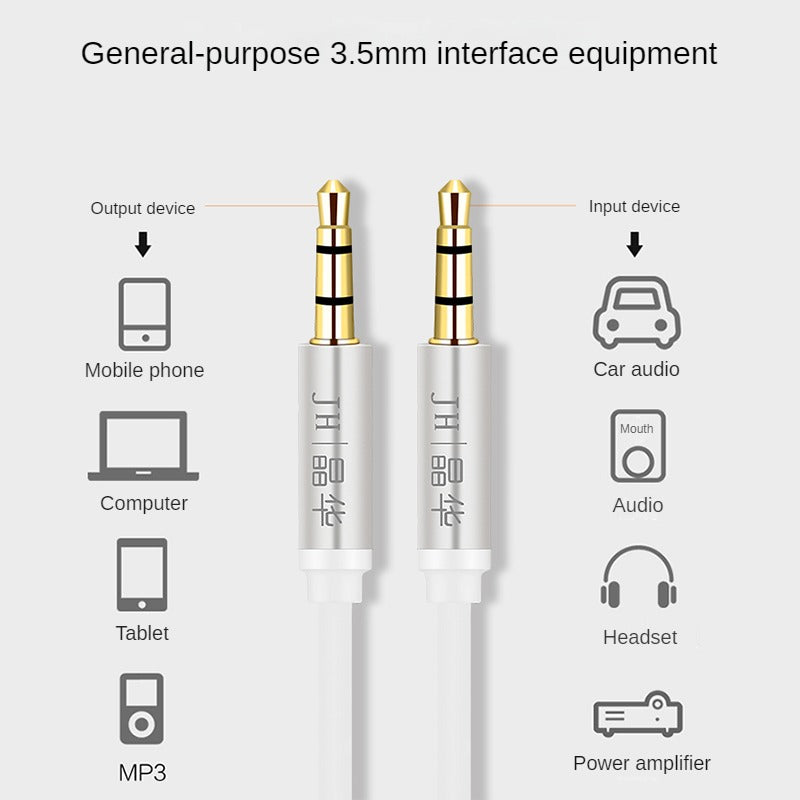 IA311  AUX Male to Male Silver 1.2m (4 Sections)