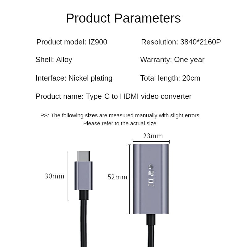 IZ900 Type-C to HDMl video converter