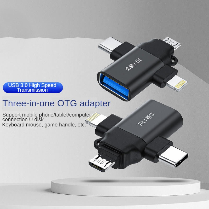 IS136 three-in-one OTG adapter