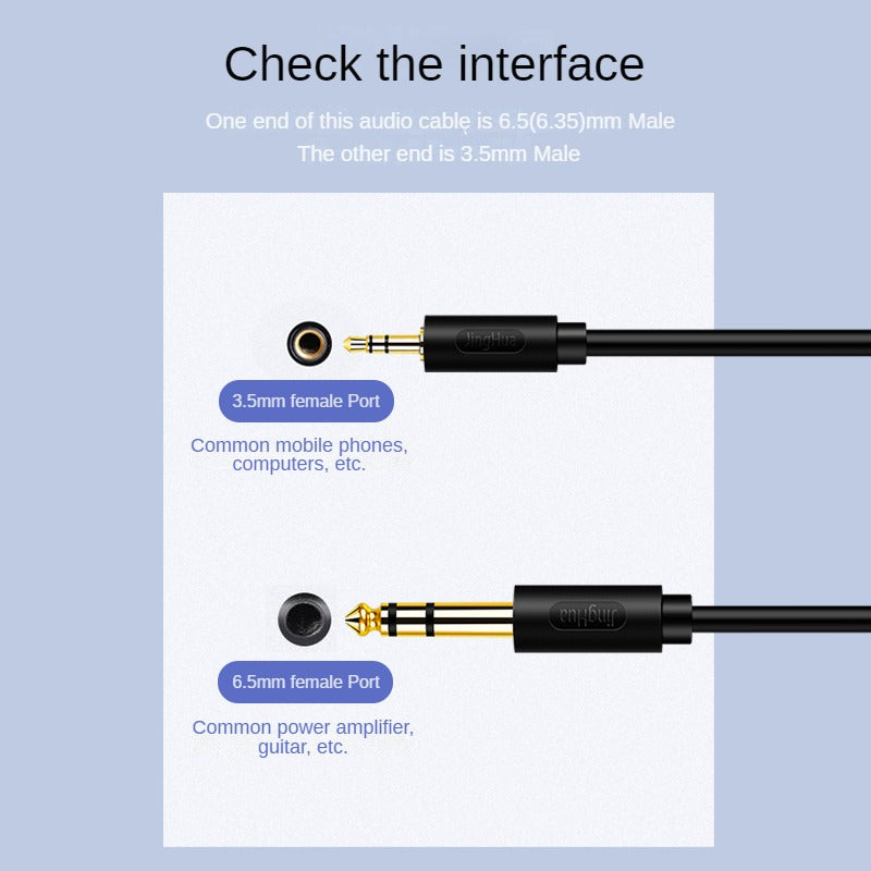 IA150 3.5 to 6.5 Male to Male Audio Cable