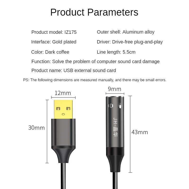 IZ175 USB headset two-in-one sound cara