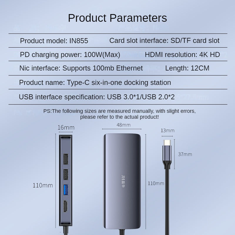 IN855 6-in-1 Docking Station