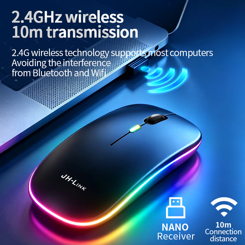 SB-03-72 Wireless Dual-Mode Bluetooth + 2.4G Mouse Rechargeable Base Station